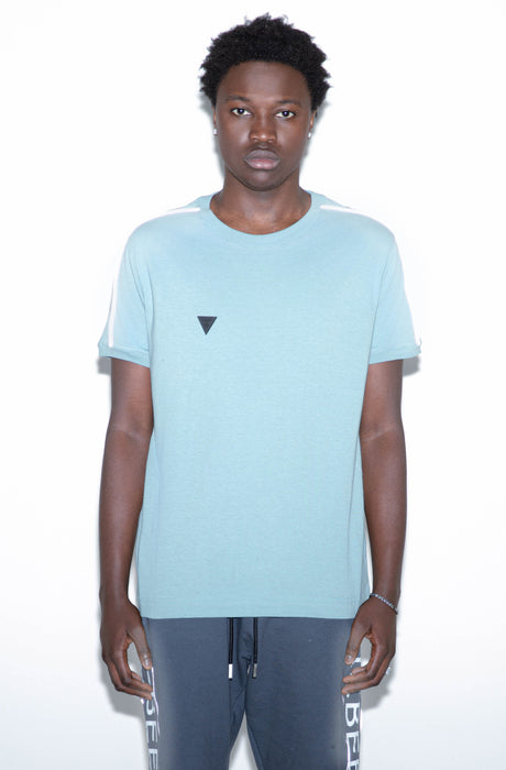 MagicBee Reflected Logo Tape Tee - Light Blue