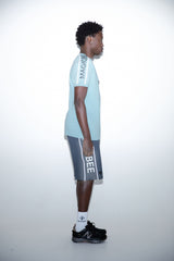 MagicBee Reflected Logo Tape Tee - Light Blue