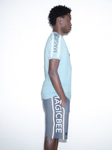 MagicBee Reflected Logo Tape Tee - Light Blue