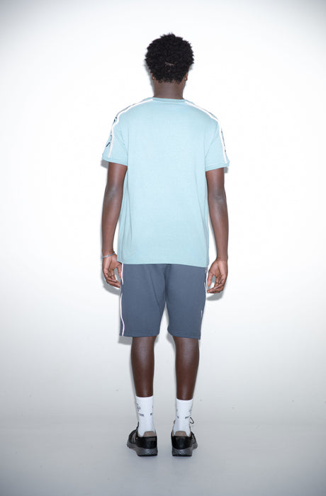 MagicBee Reflected Logo Tape Tee - Light Blue