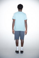 MagicBee Reflected Logo Tape Tee - Light Blue