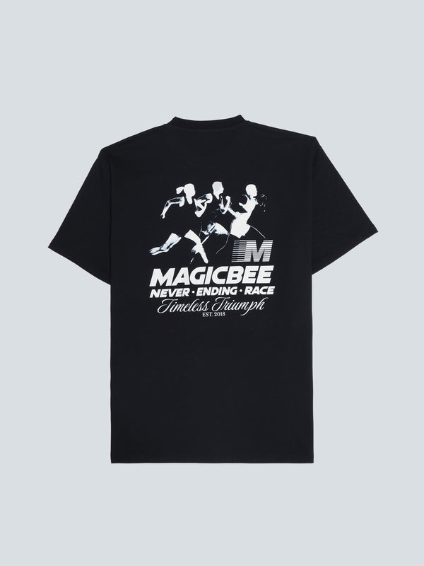 MagicBee Never Ending Race Tee - Black