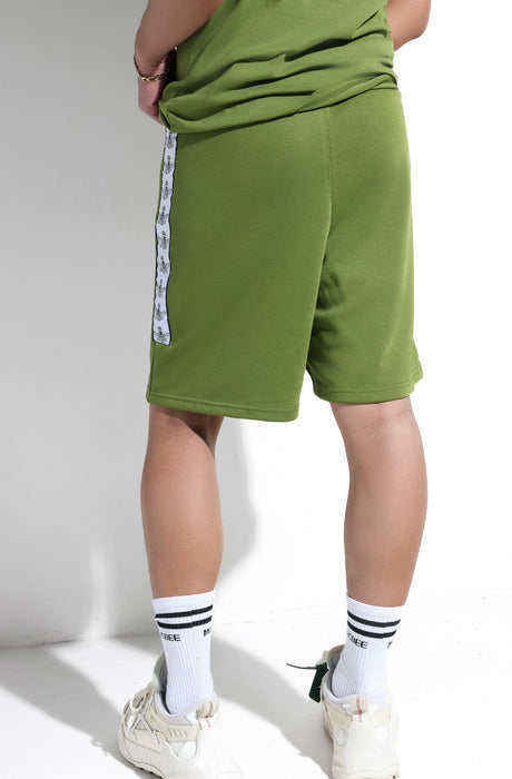 MagicBee Tape Logo Shorts - Khaki