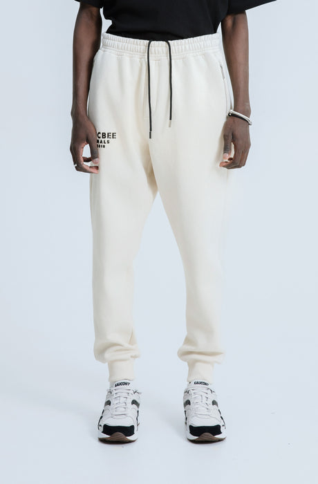 MagicBee Originals 3D Logo Zip Pants - Beige