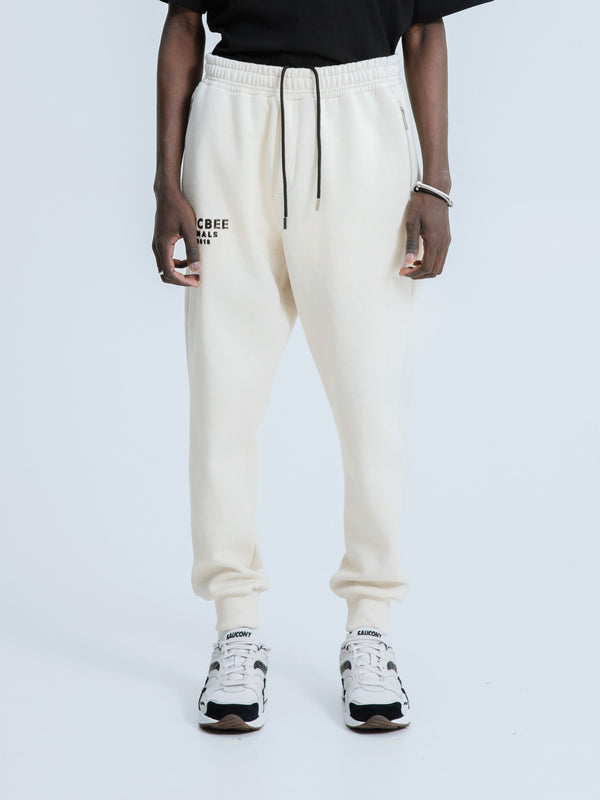 MagicBee Originals 3D Logo Zip Pants - Beige