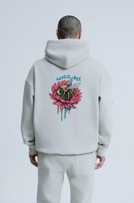 MagicBee Bee Logo Hoodie - Ice Grey