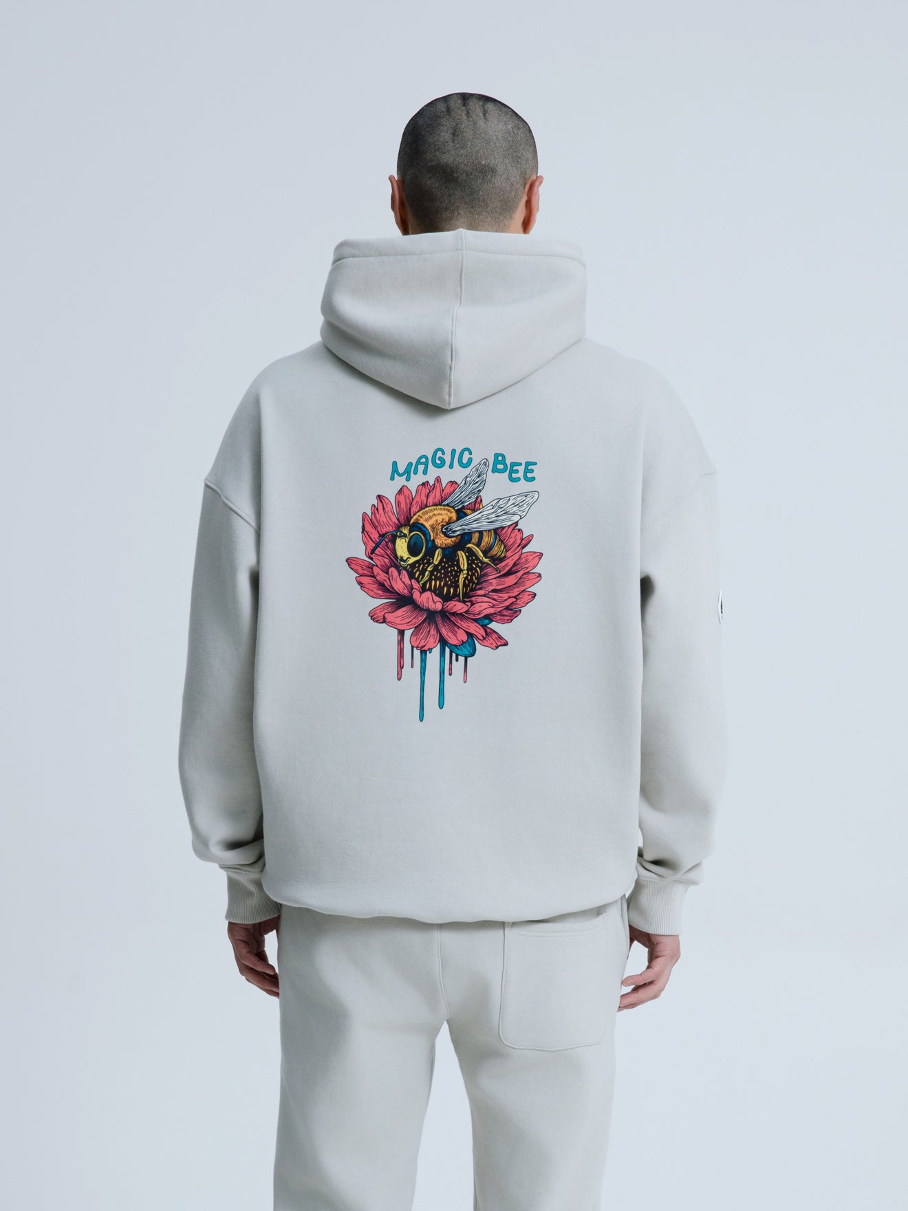 MagicBee Bee Logo Hoodie - Ice Grey