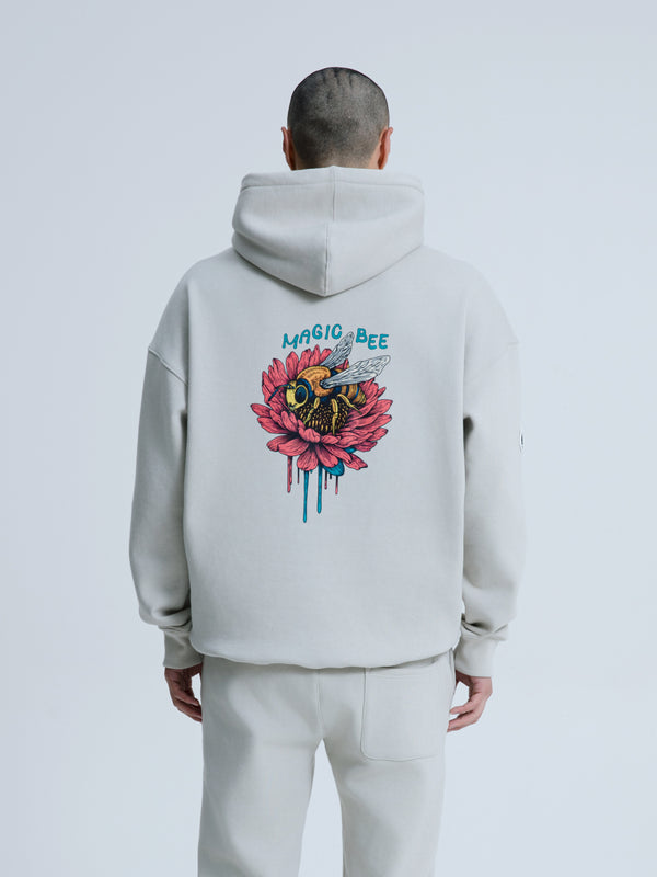 MagicBee Bee Logo Hoodie - Ice Grey