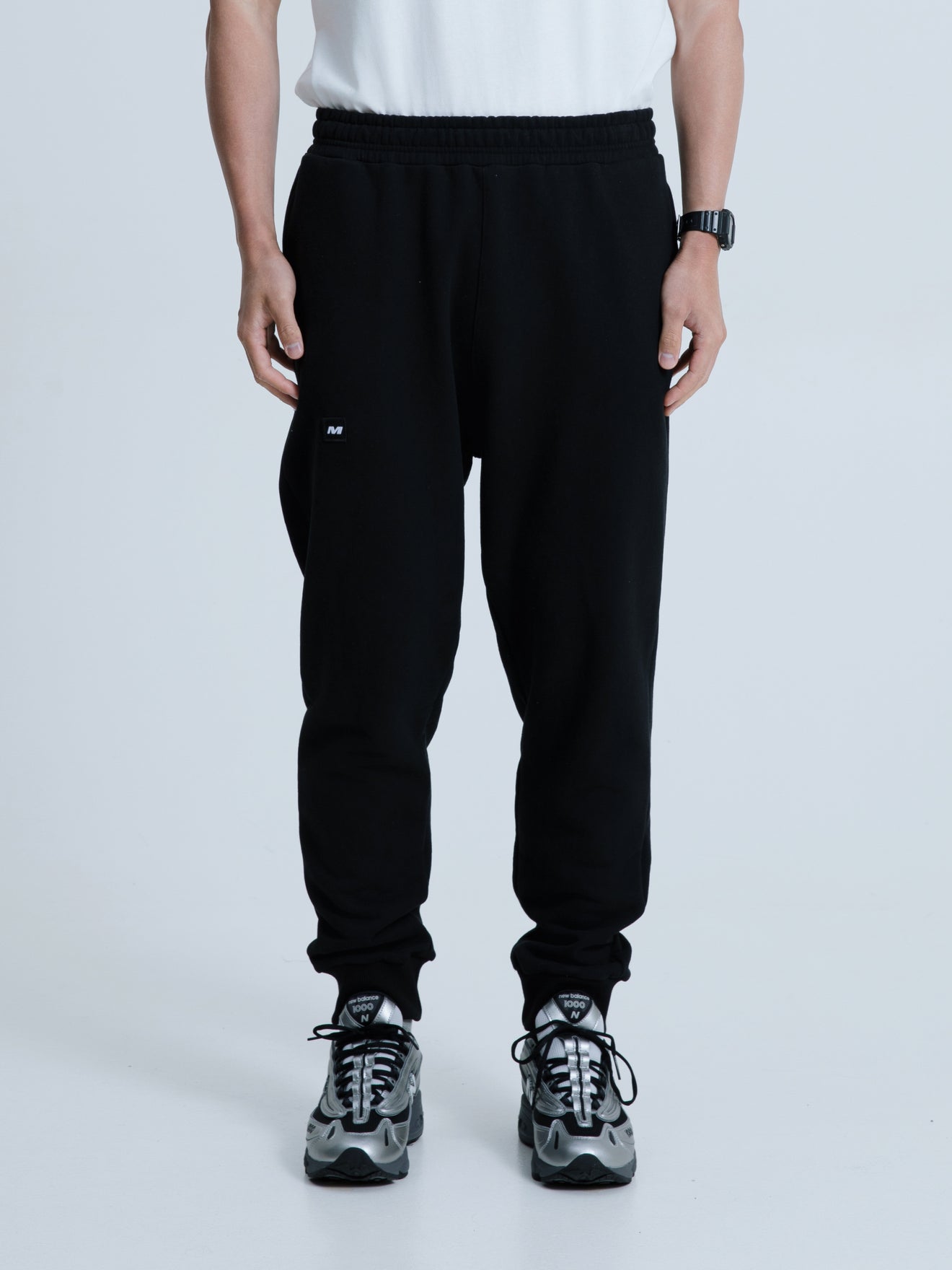 MagicBee Monogram Logo Pants- Black