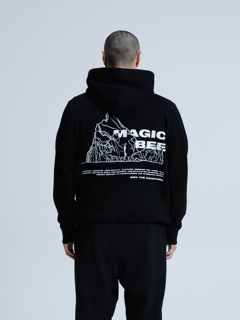 MagicBee Iceberg Logo Hoodie - Black