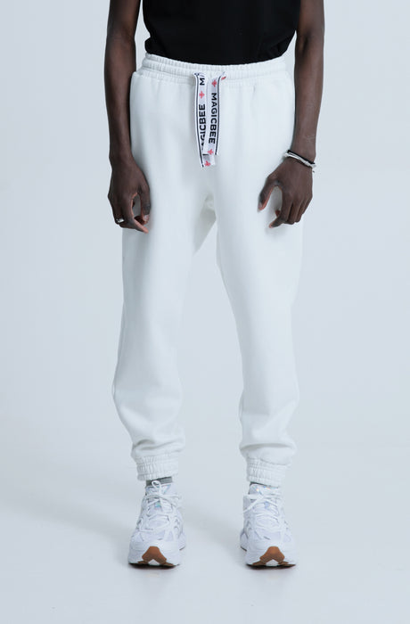 MagicBee Elastic Cord Tape Pants - Off White