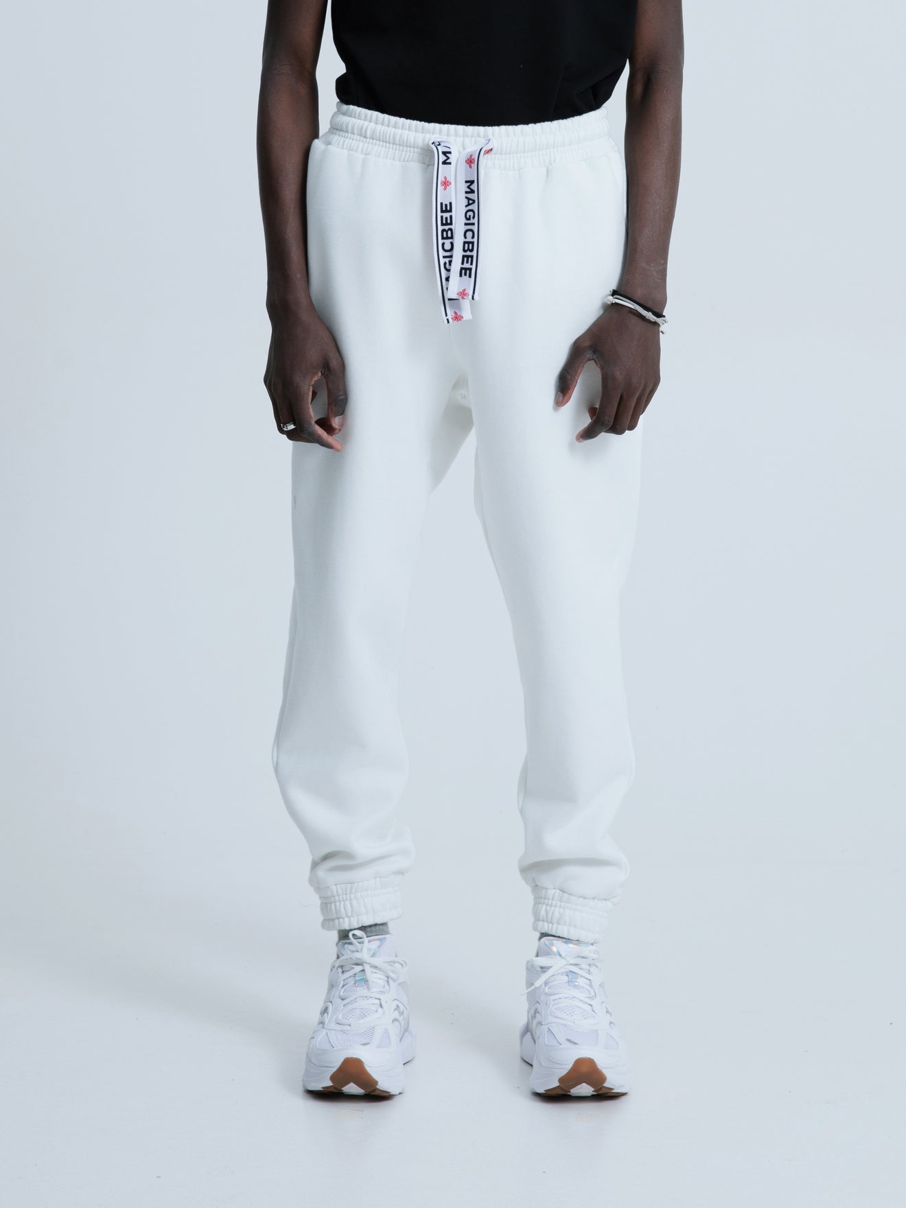 MagicBee Elastic Cord Tape Pants - Off White