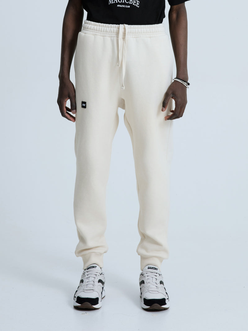 MagicBee Monogram Logo Pants- Beige