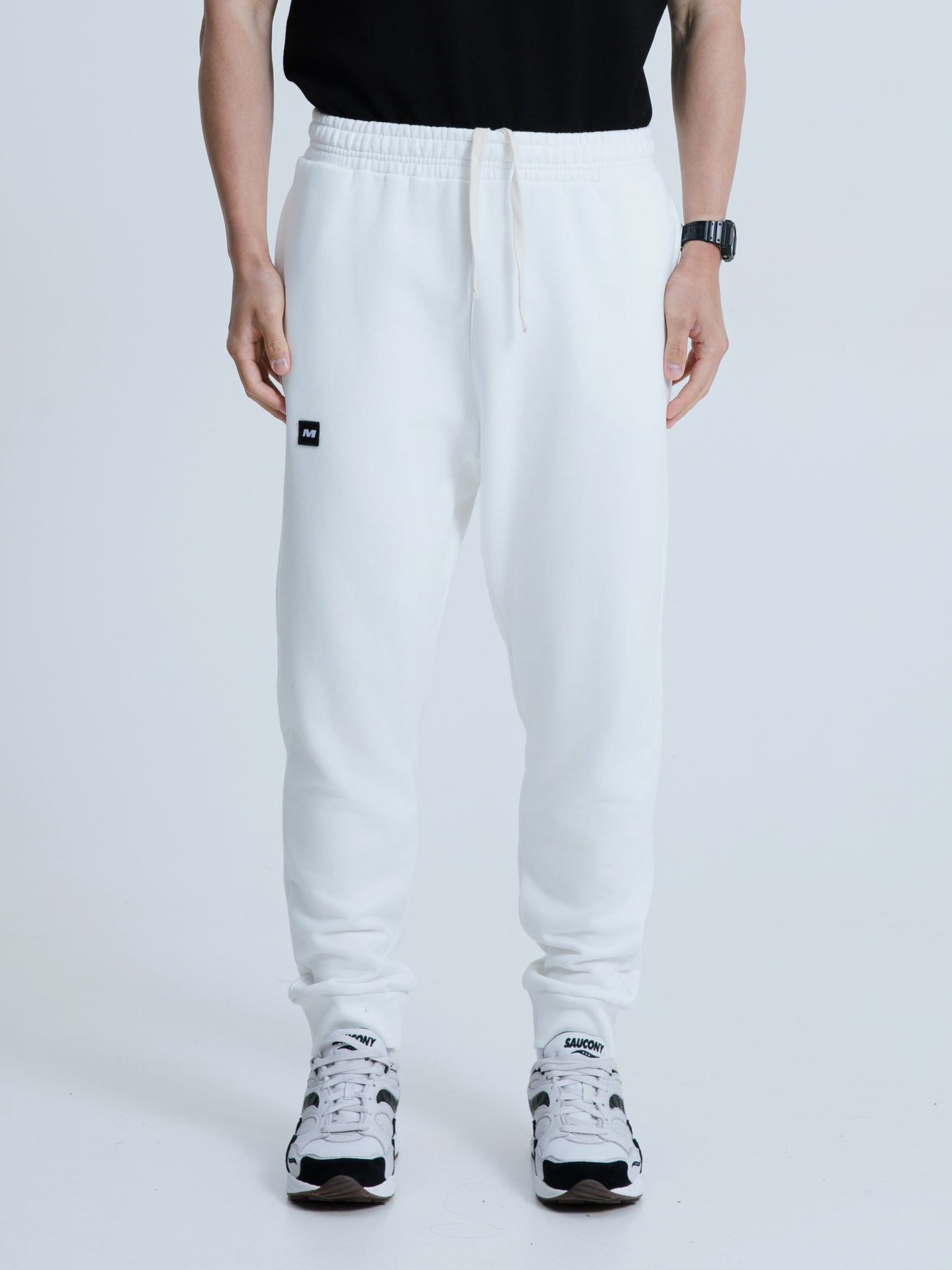 MagicBee Monogram Logo Pants- Off White