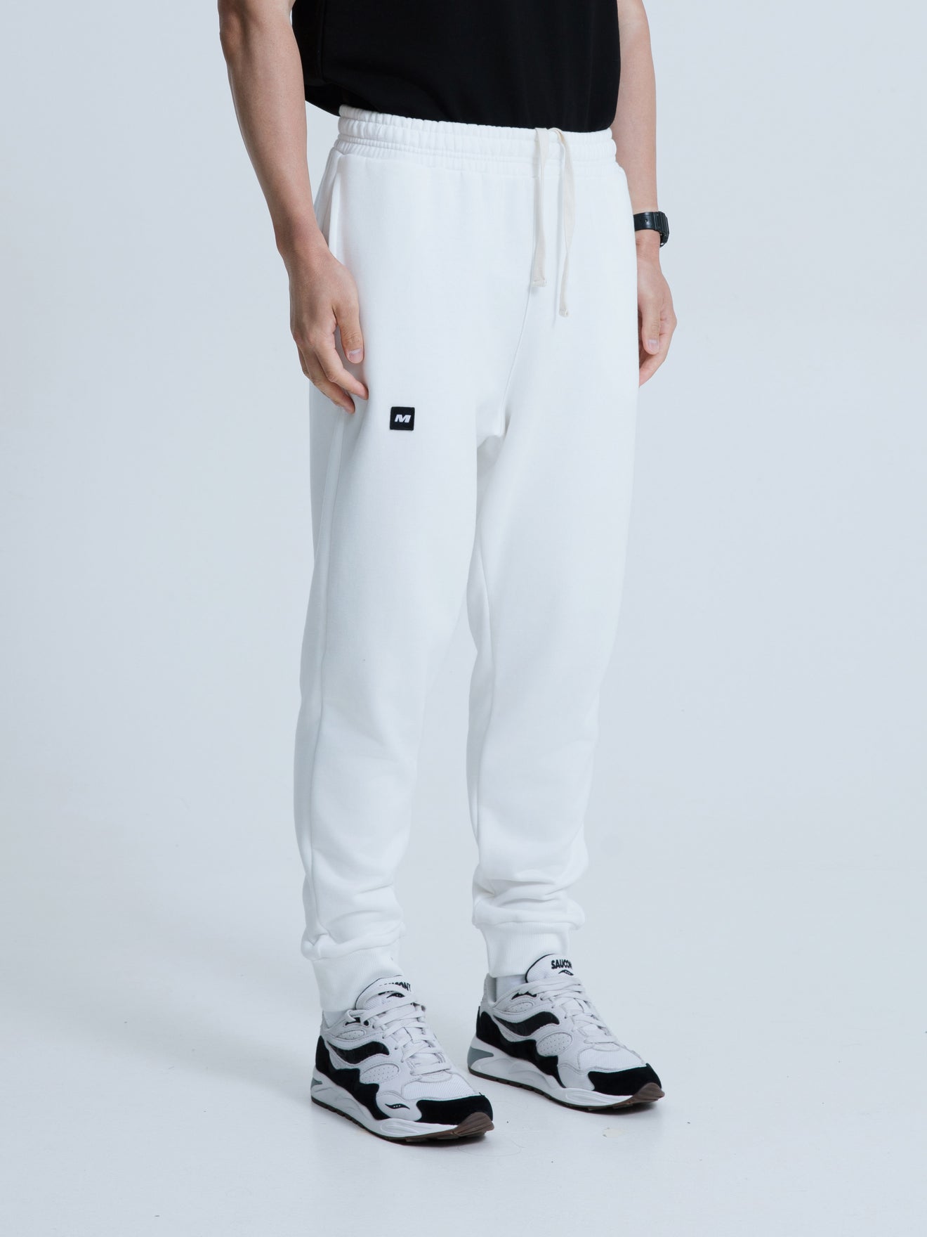MagicBee Monogram Logo Pants- Off White