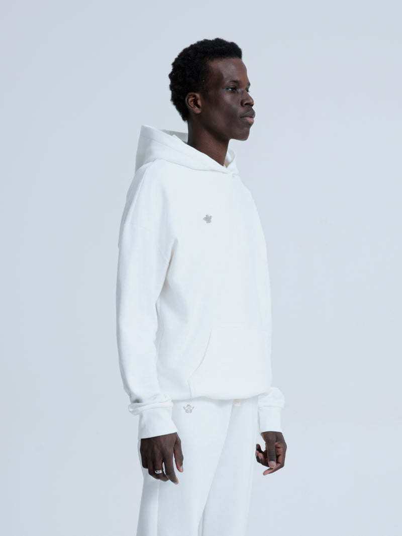 MagicBee Metallic Logo Hoodie - Off White