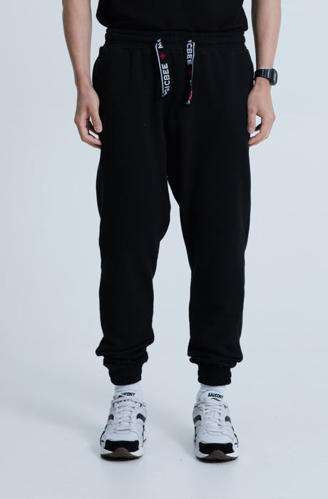 MagicBee Elastic Cord Tape Pants - Black