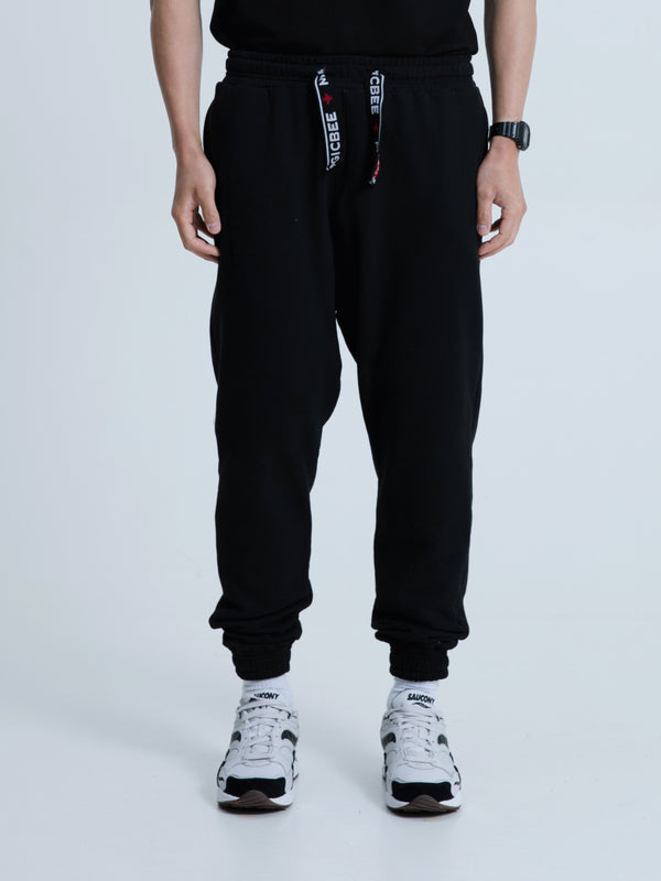 MagicBee Elastic Cord Tape Pants - Black