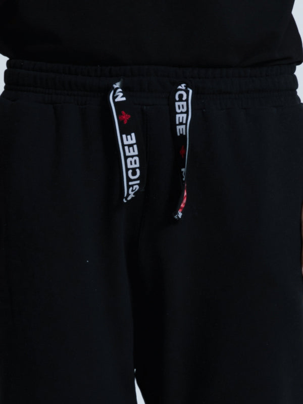 MagicBee Elastic Cord Tape Pants - Black