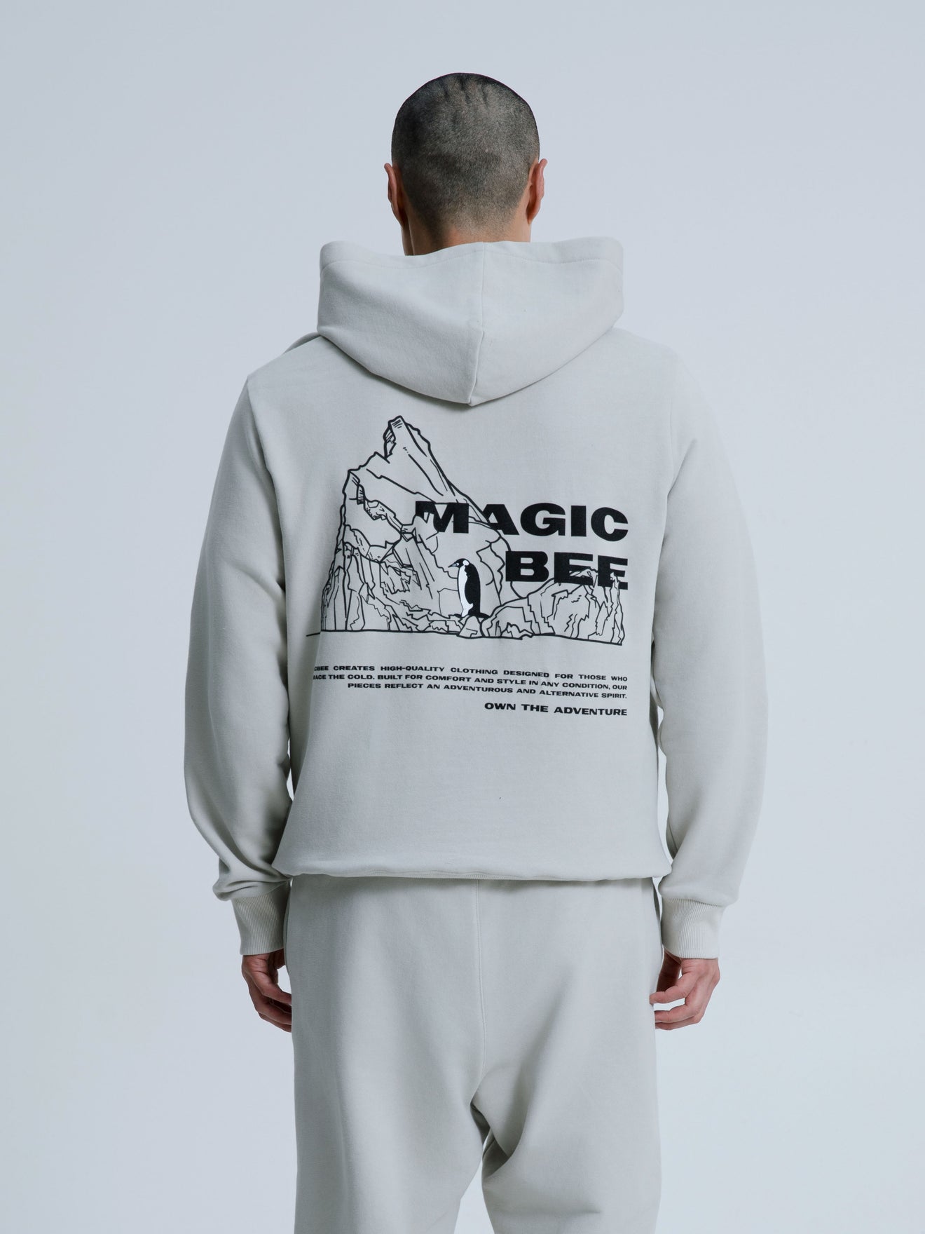 MagicBee Iceberg Logo Hoodie - Ice Grey