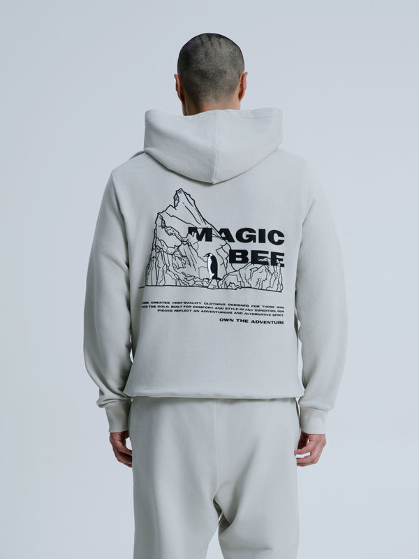 MagicBee Iceberg Logo Hoodie - Ice Grey