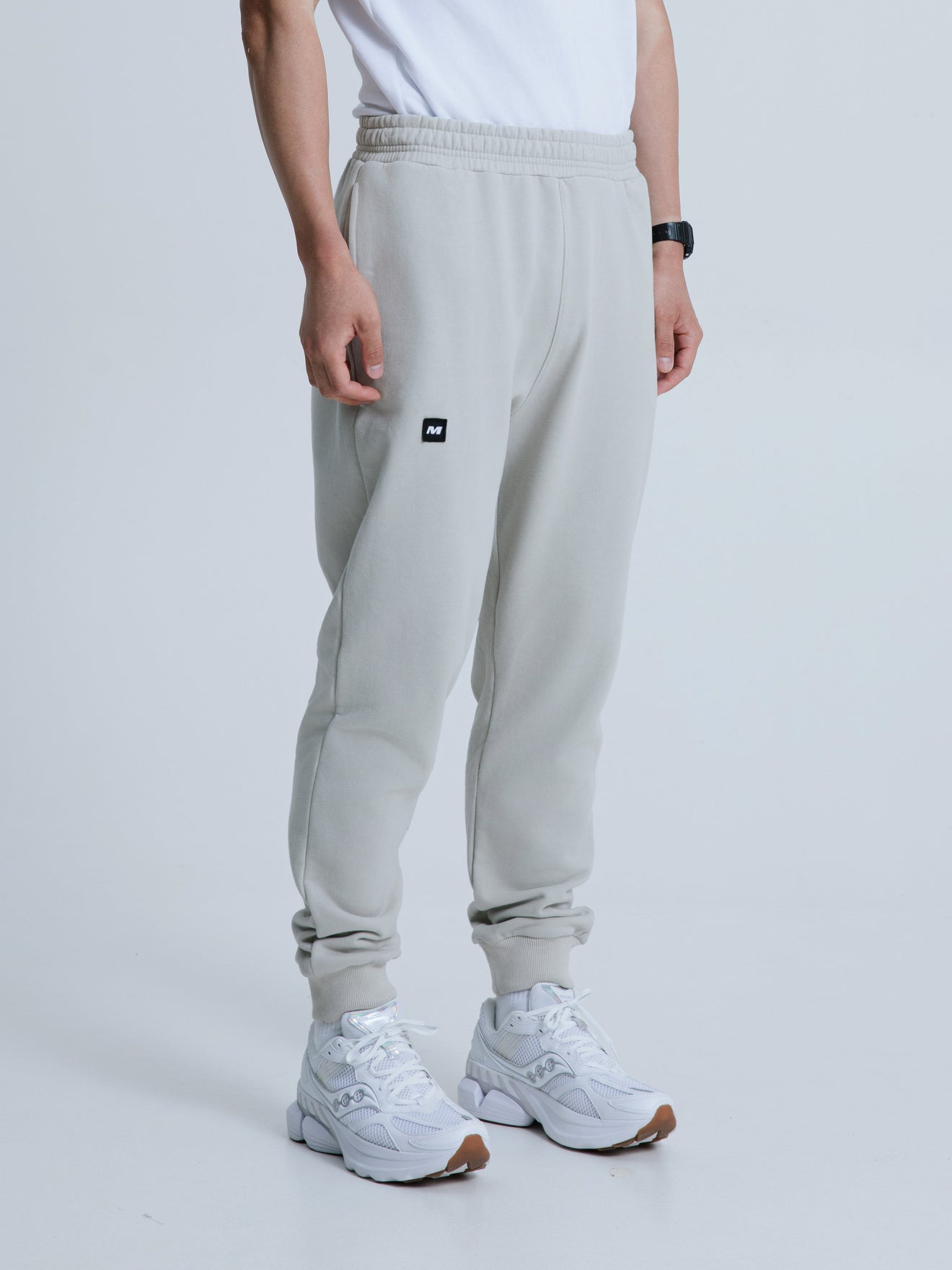 MagicBee Monogram Logo Pants - Ice Grey
