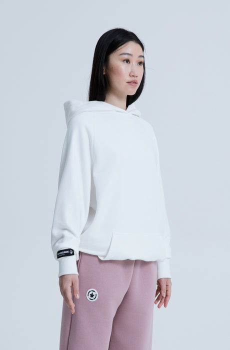MagicBee Back Aesthetic Logo Raglan Hoodie - Off White