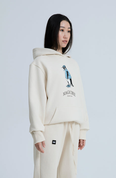 MagicBee Urban Penguin Hoodie - Beige