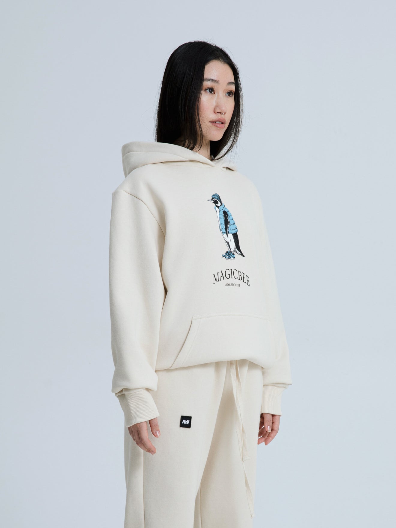 MagicBee Urban Penguin Hoodie - Beige