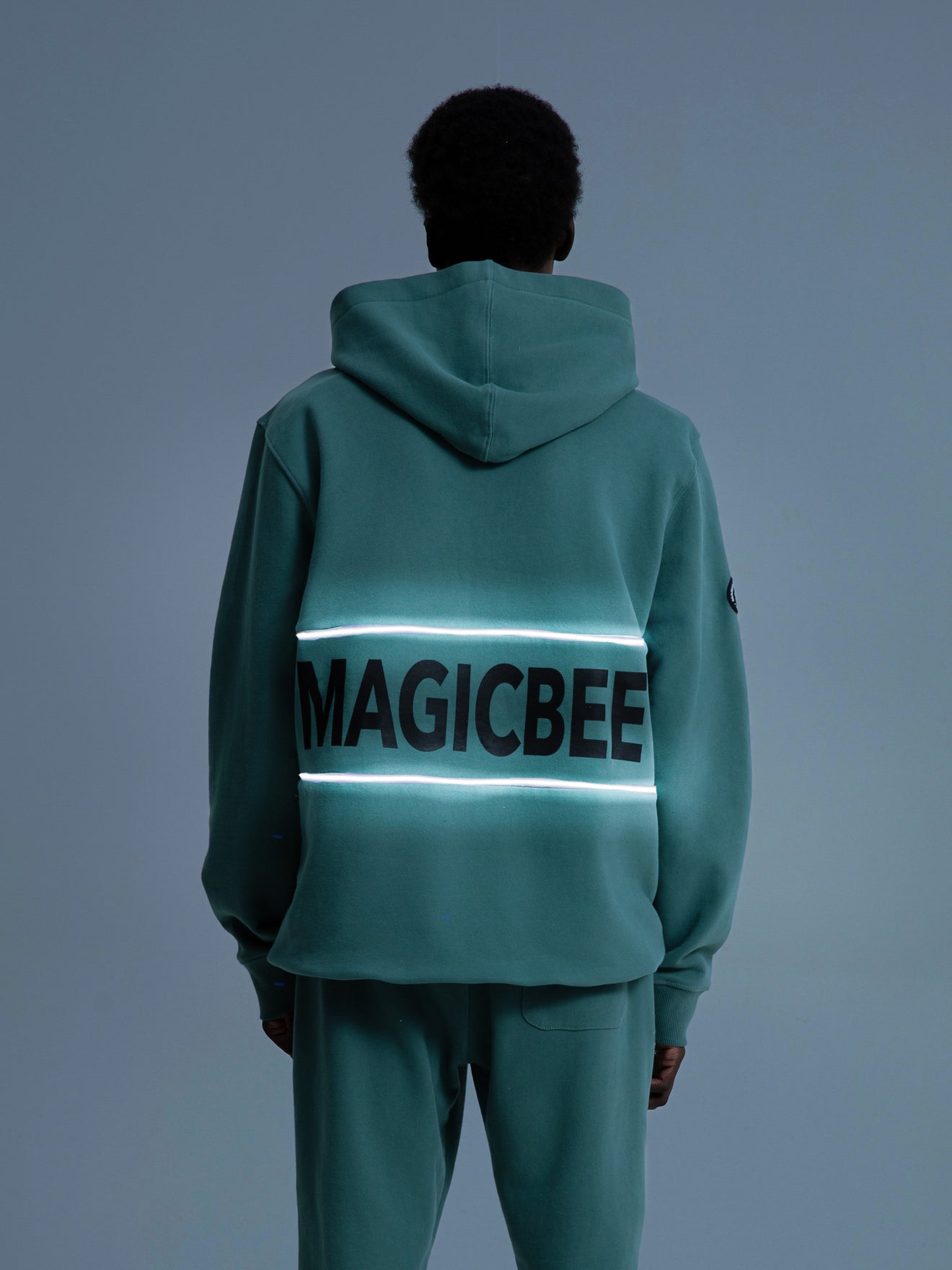 MagicBee Reflective Tape Hoodie - Green (Special Edition)