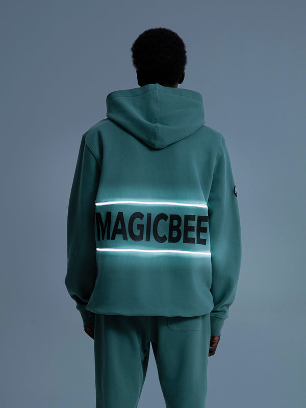MagicBee Reflective Tape Hoodie - Green (Special Edition)