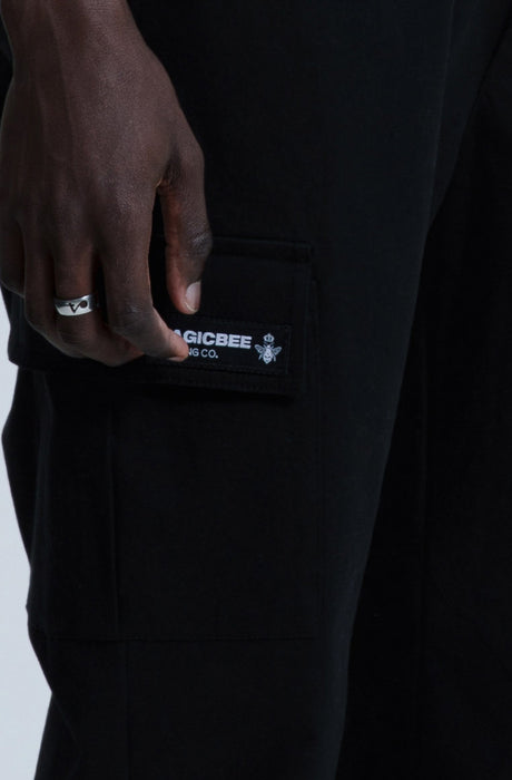 MagicBee Cargo Pocket Trousers - Black