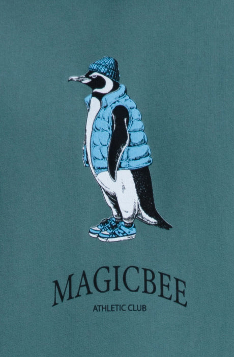 MagicBee Urban Penguin Hoodie - Green