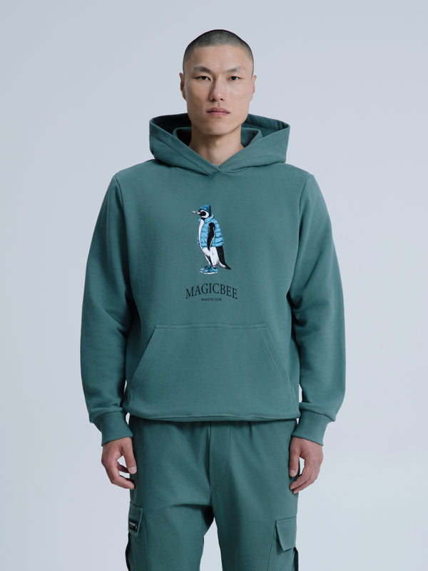 MagicBee Urban Penguin Hoodie - Green