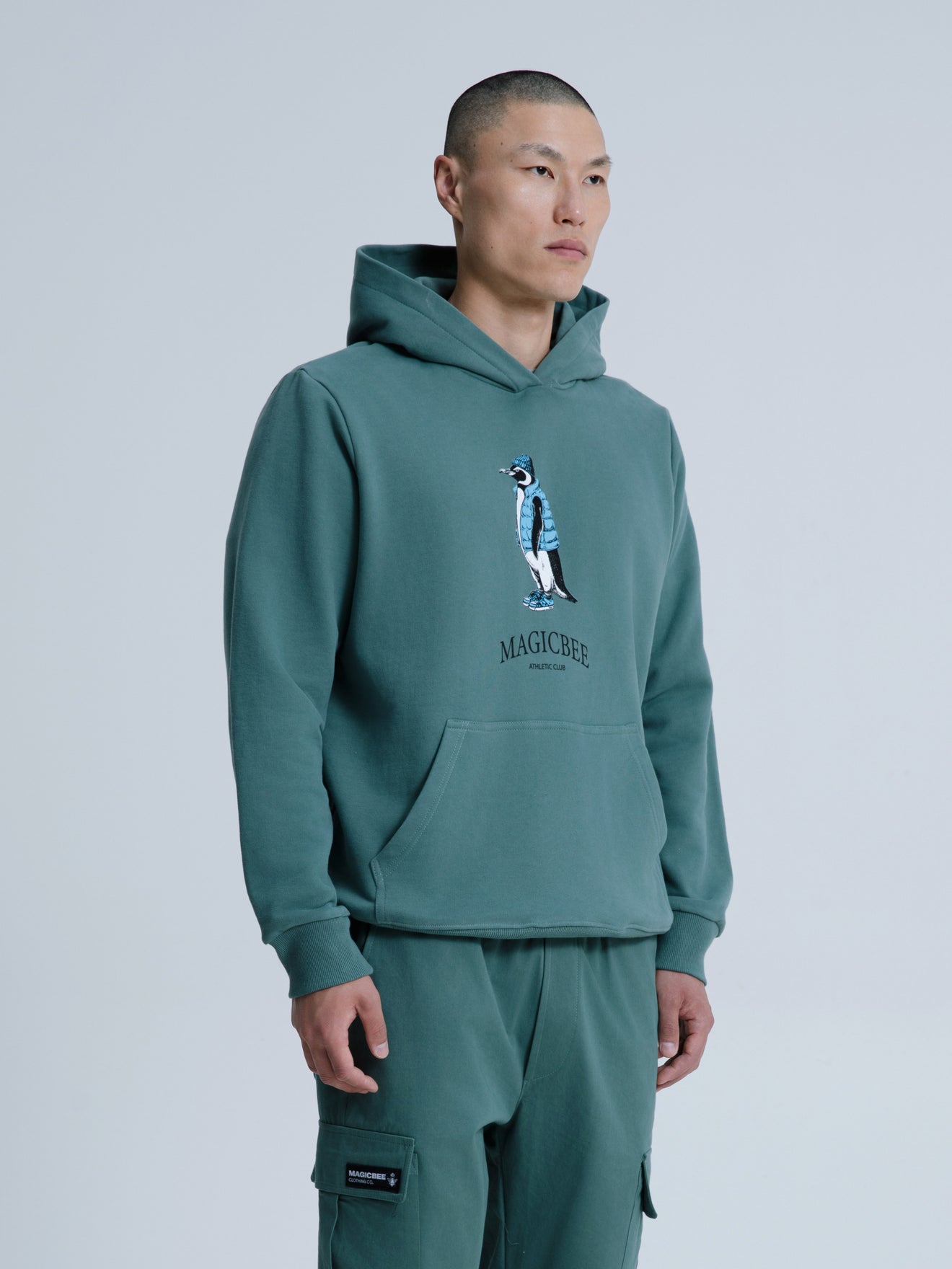 MagicBee Urban Penguin Hoodie - Green