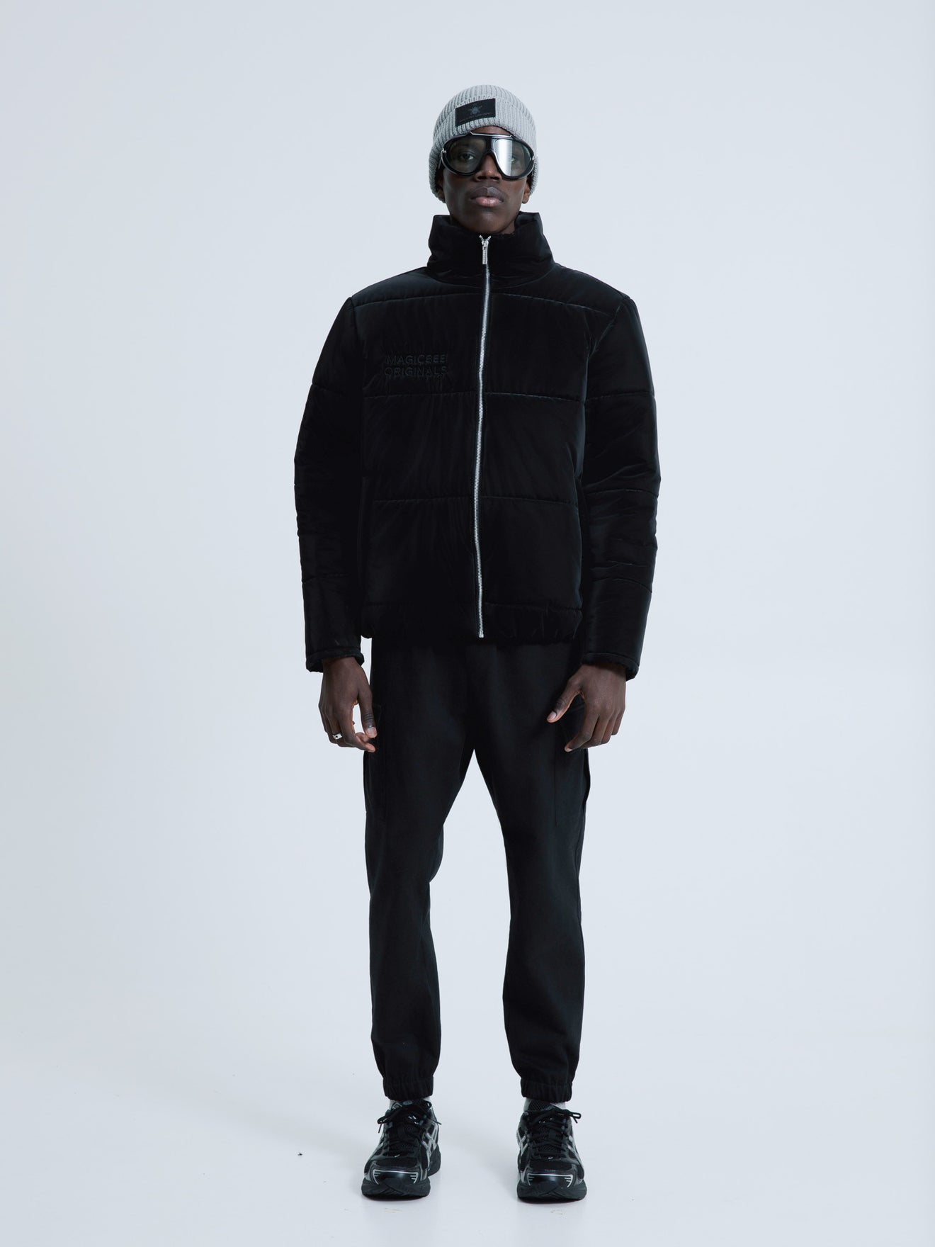 MagicBee Glossy Puffer Jacket - Black (Special Edition)