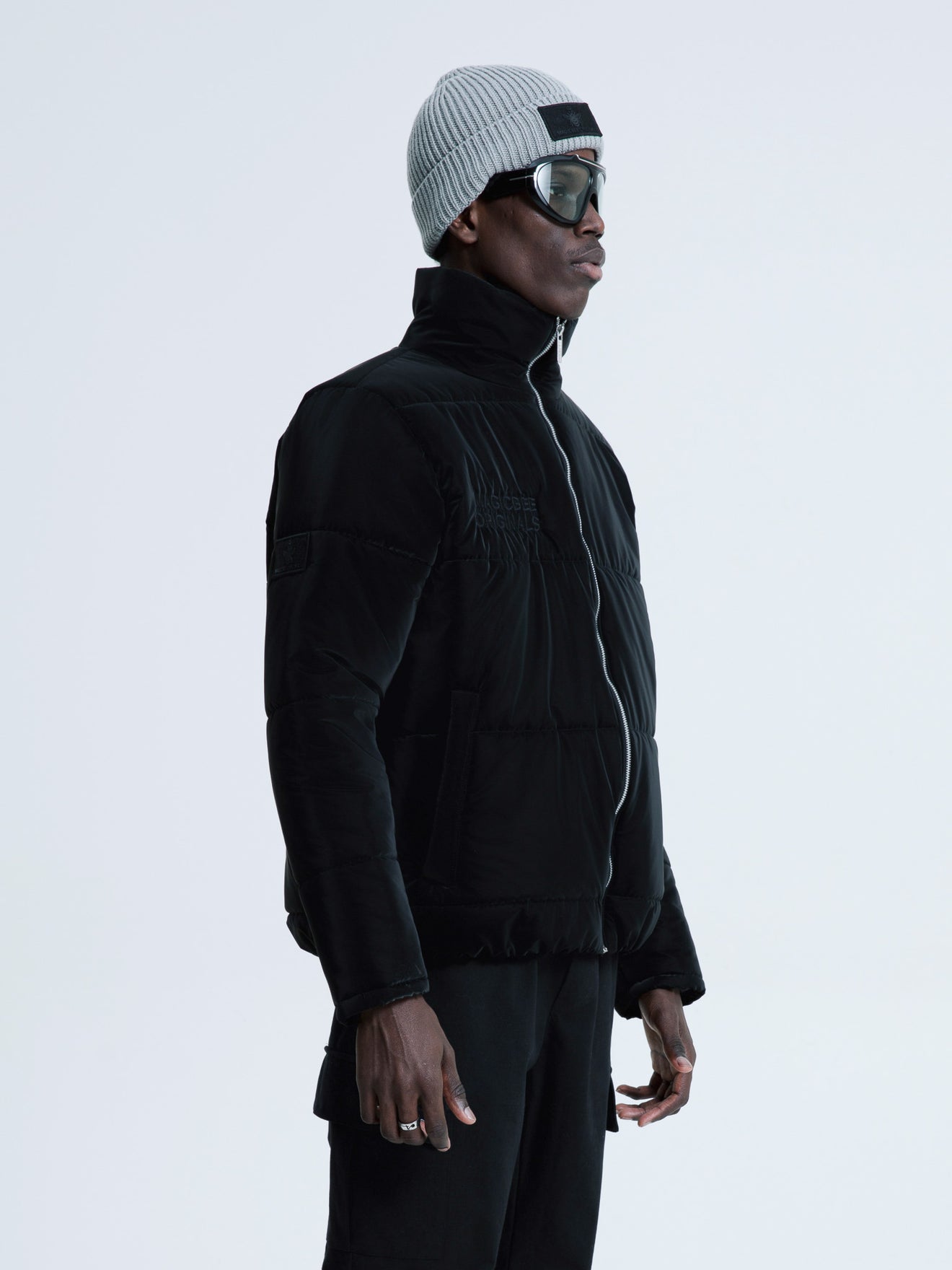 MagicBee Glossy Puffer Jacket - Black (Special Edition)