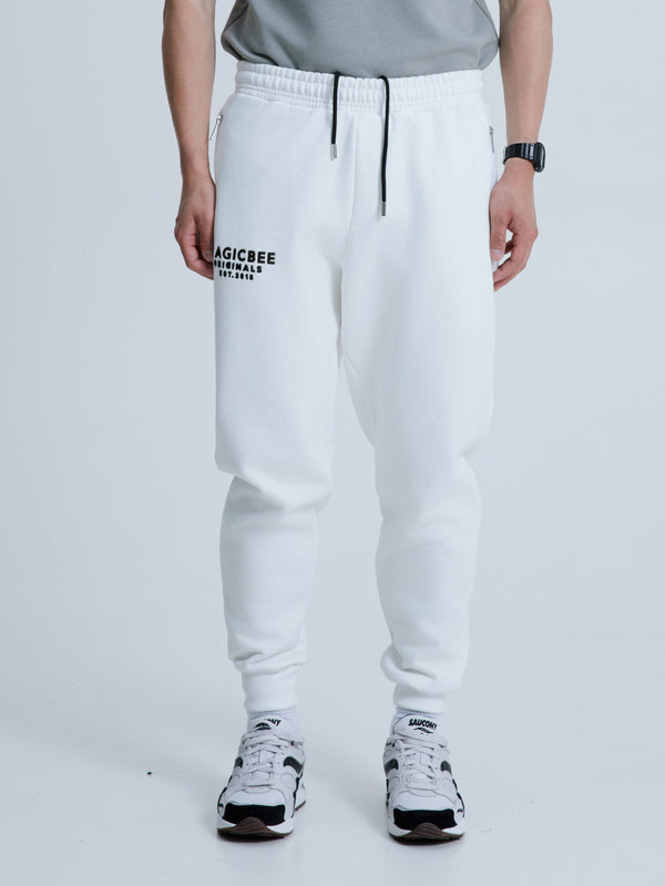 MagicBee Originals 3D Logo Zip Pants - Off White