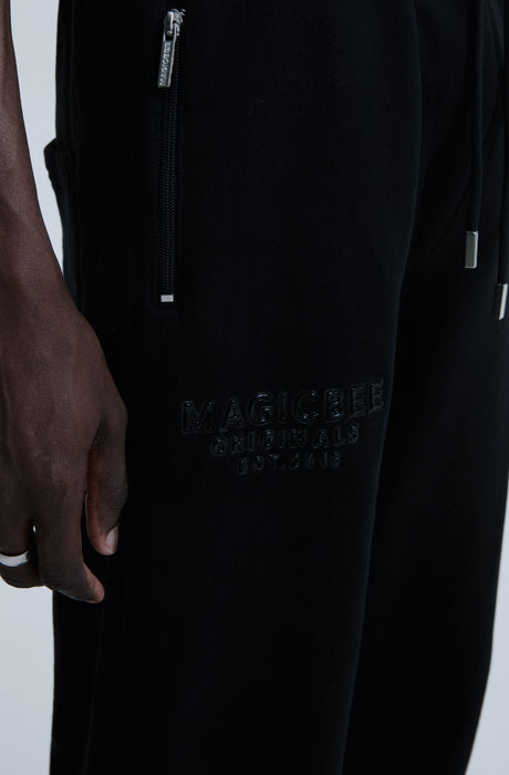 MagicBee Originals 3D Logo Zip Pants - Black