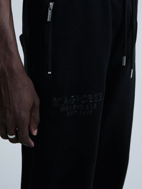 MagicBee Originals 3D Logo Zip Pants - Black