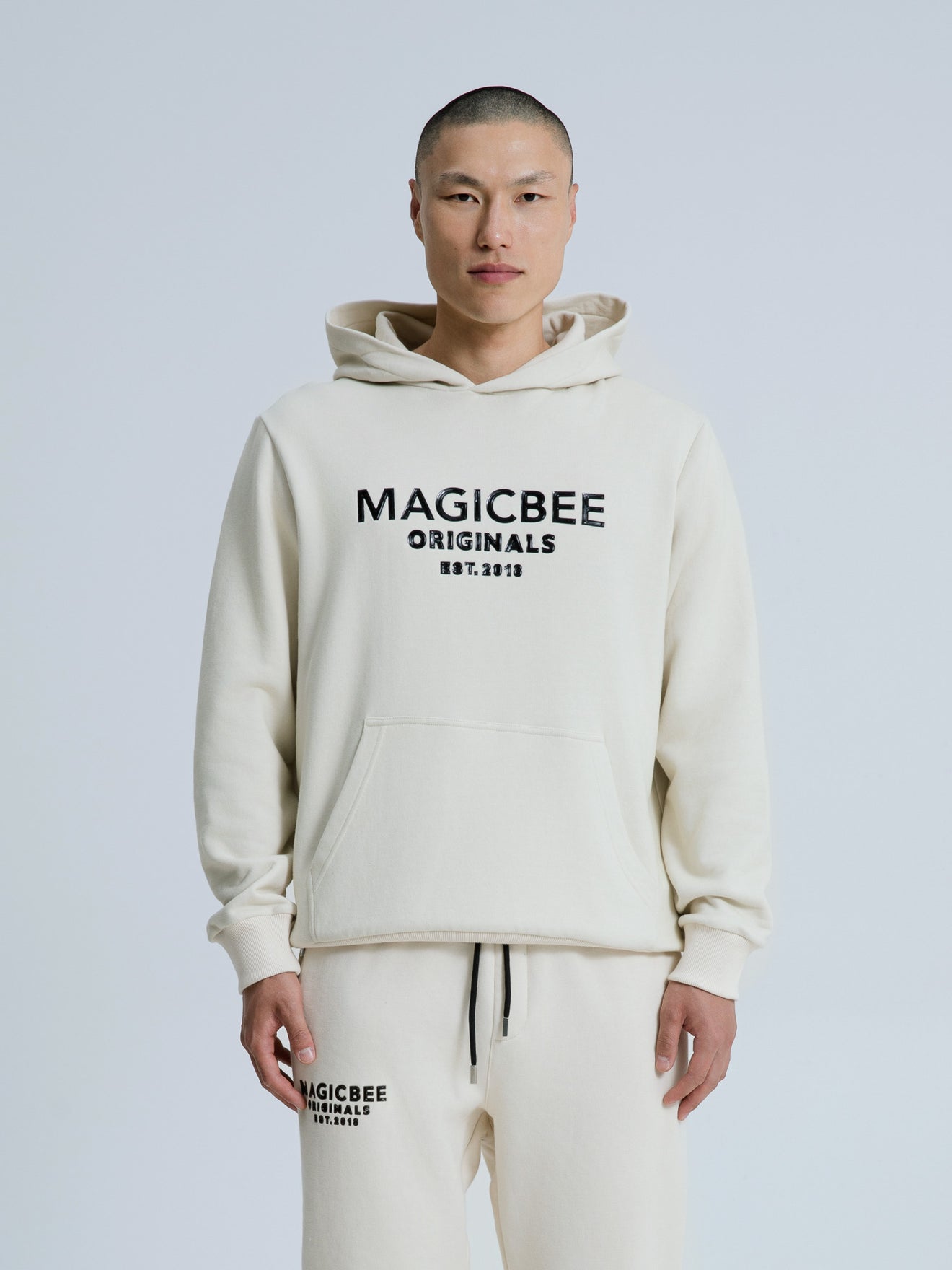 MagicBee Originals 3D Logo Hoodie - Beige