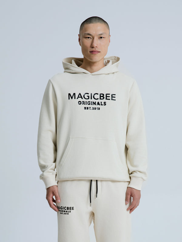 MagicBee Originals 3D Logo Hoodie - Beige