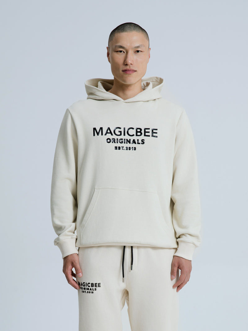 MagicBee Originals 3D Logo Hoodie - Beige