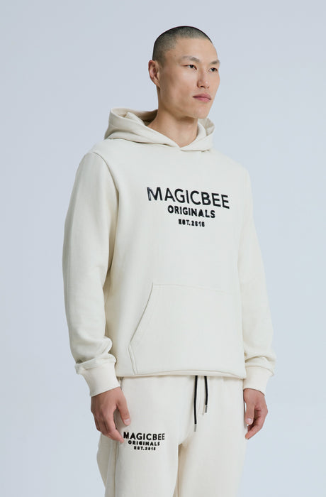MagicBee Originals 3D Logo Hoodie - Beige