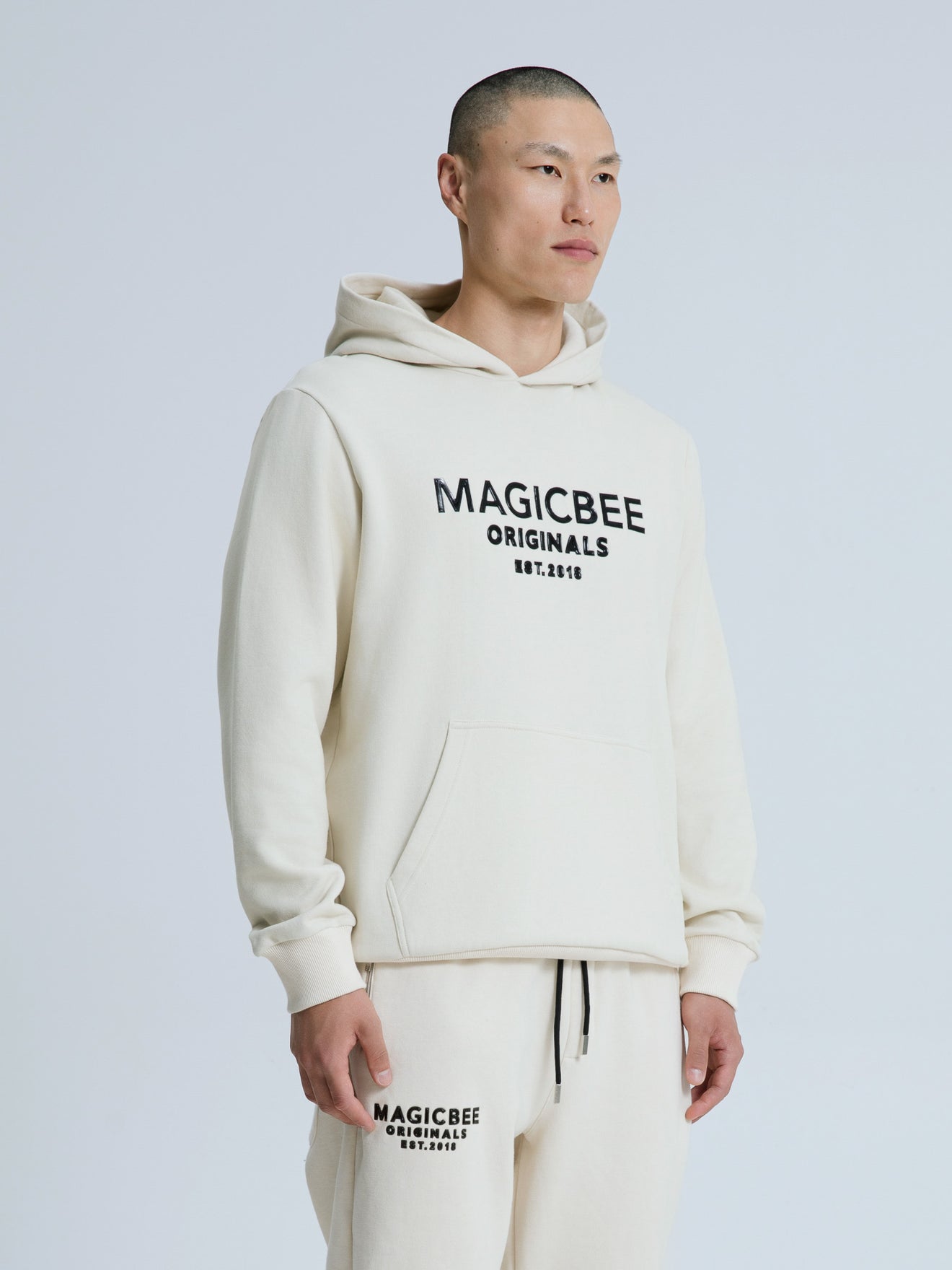 MagicBee Originals 3D Logo Hoodie - Beige