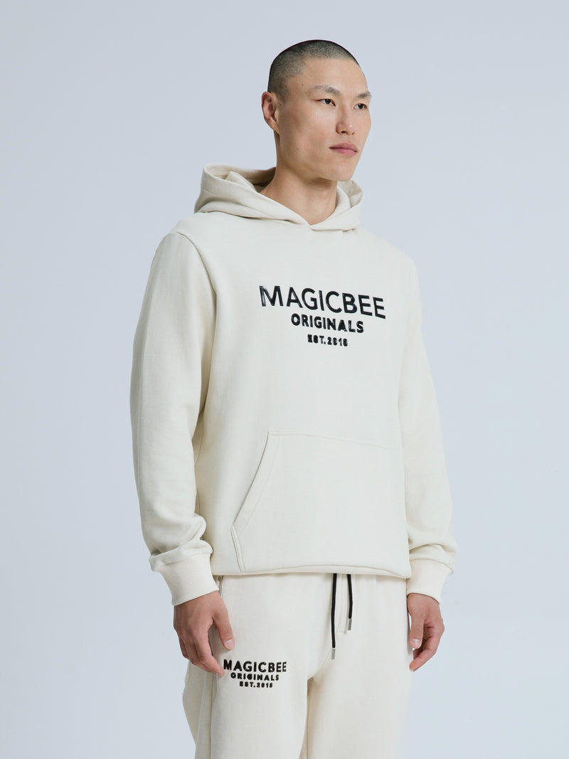 MagicBee Originals 3D Logo Hoodie - Beige