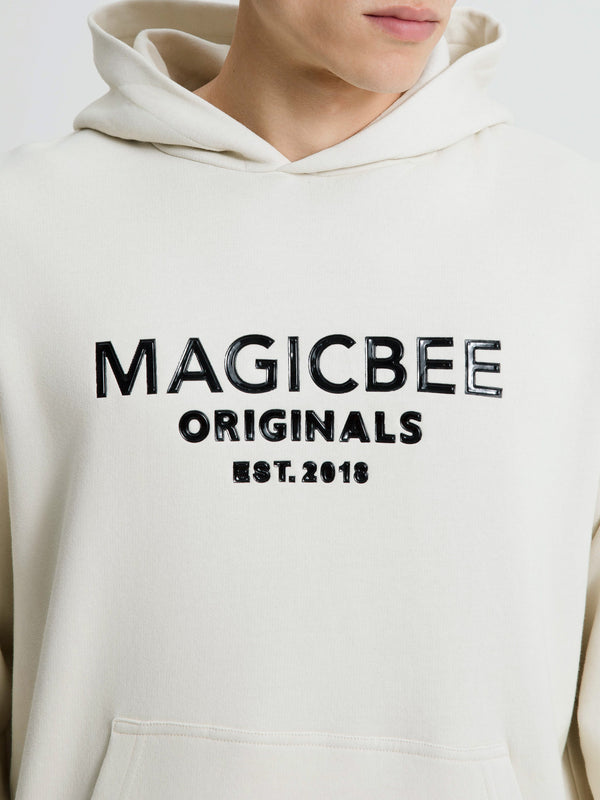 MagicBee Originals 3D Logo Hoodie - Beige