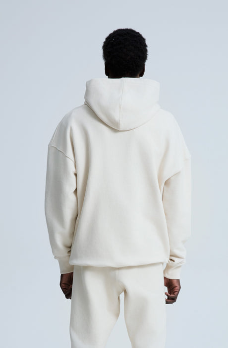 MagicBee 3D Embroidered Logo Hoodie - Beige