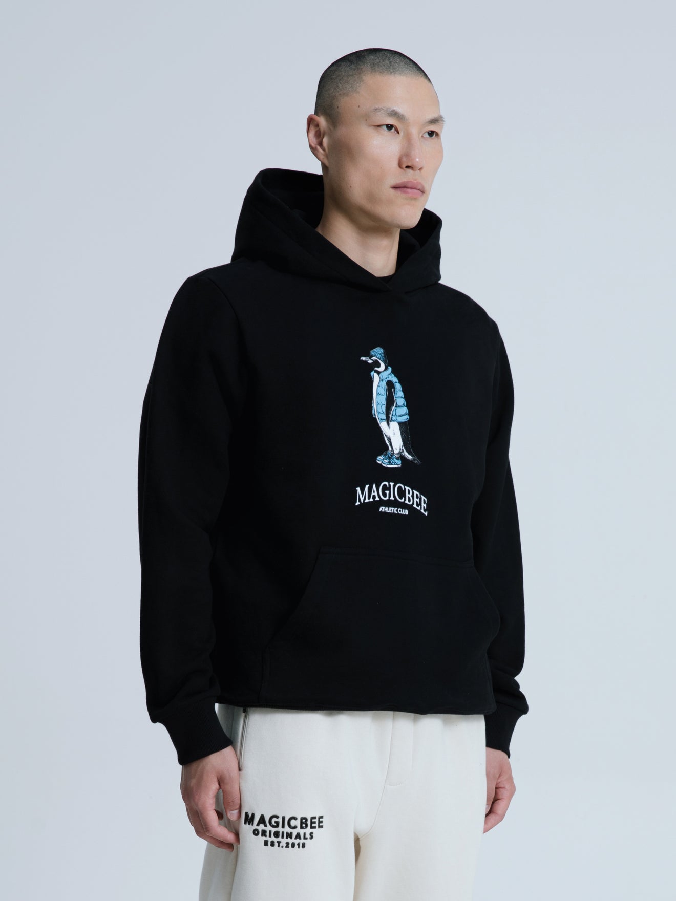 MagicBee Urban Penguin Hoodie - Black