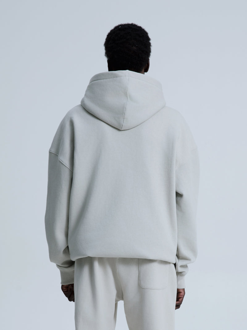 MagicBee 3D Embroidered Logo Hoodie - Ice Grey